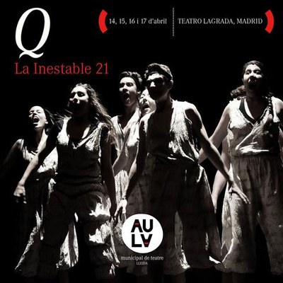 Cartell anunciant l'actuació al Teatro Lagrada de Madrid.