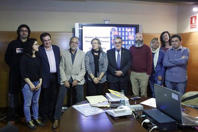 Roda de premsa per presentar el primer buidatge de les dades del recompte de persones sense llar a Lleida.
