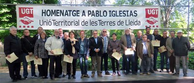 Homentatge als militants que fa més de 25 anys que formen part de la UGT i a quins s'han jubilat enguany.