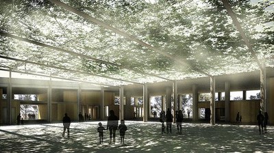 Imatge de la pèrgola amb què comptarà el Museu de la Ciència i el Clima de Lleida, que s'exposarà a Venècia..