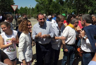 El nou líder d'Unió, Ramon Espadaler, va coincidir amb la socialista Meritxell Batet a l'Aplec.