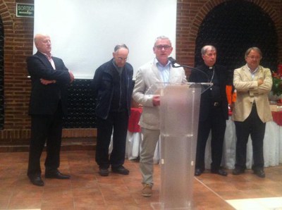 El tinent d'alcalde Joan Gómez ha pronunciat unes paraules durant el dinar.