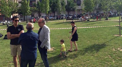 La iniciativa s'ha celebrat a la plaça Maria Aurèlia Capmany.
