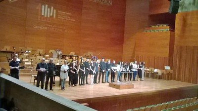 La tinent d'alcalde Montse Parra i el director del Conservatori, Josep Lluís Boix, han felicitat els alumnes en la cloenda del curs escolar..