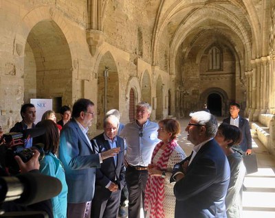 El claustre ha estat una de les coses que més han impressionat a Rajoy.