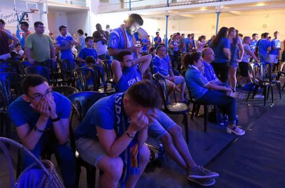 Els aficionats han patit el disgust d'una eliminatòria amb un injust resultat.