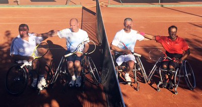 Les dues parelles que s'han disputat avui la final de dobles.