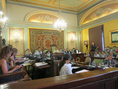 Imatge del ple extraordinari de l'estat de la ciutat, celebrat avui a la Paeria..