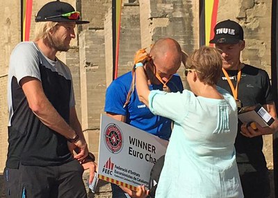 Montse Parra ha participat en el lliurament de premis del Campionat d’Europa de raids d’aventura, que s'ha fet aquest matí a la Seu Vella.