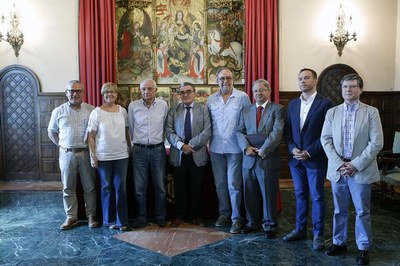 Signatura del conveni de col·laboració entre la Paeria i la Fundació Verge Blanca.