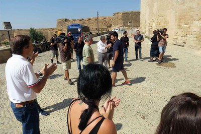 Campazzo va ser rebut amb aplaudiments en baixar del campanar.