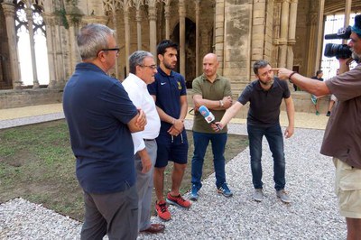 L'alcalde Ros va agrair al jugador argentí que hagi volgut col·laborar en aquesta iniciativa per promoure el Turó de la Seu com a  patrimoni mundial.