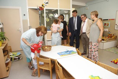 També han visitat l’Escola Bressol Municipal de Pardinyes, una de les 18 escoles que formen part de la xarxa d’escoles bressol municipals.