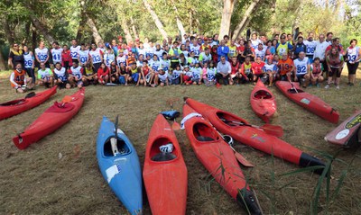 Foto família dels participants en el descens.