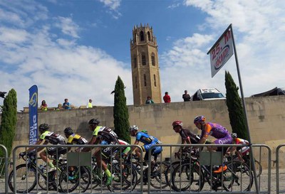 L'espectacularitat de la pujada a la Seu Vella ha donat un gran atractiu al final d'etapa.