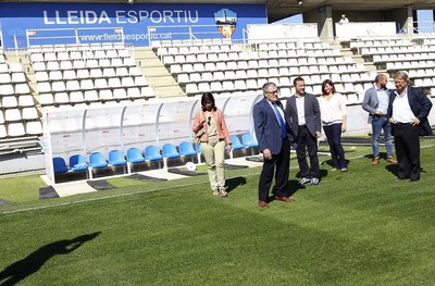 El Lleida Esportiu estrenarà aquest vespre la nova gespa del Camp d'Esports en el partit contra L’Hospitalet.