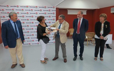 L’alcalde Ros ha presidit la recepció oficial als alcaldes de la comarca del Segrià, amb la presidenta del consell comarcal, Maria José Invernón.