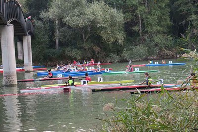El Pont de Fusta, lloc de sortida i arribada de la competició.