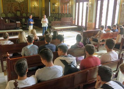 Sara Mestres ha rebut alumnes d'Erasmus+ que fan intercanvi amb l'institut Màrius Torres de Lleida.