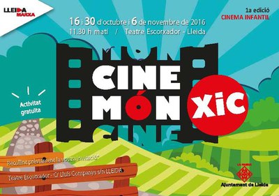 1a mostra de cinema solidari i familiar amb Cinemón Xic, al Teatre Municipal de l'Escorxador, els dies 16 i 30 d'octubre i 6 de novembre.