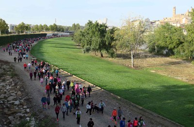 Una 'riuada' de persones ha transitat per la canalització del Segre.