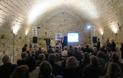 La Sala de la Volta a la Canonja de la Seu Vella ha acollit el lliurament dels Guardons Seu Vella 2016,.
