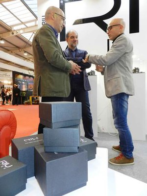 El tinent d'alcalde Peris i el director de Fira de Lleida després de fer balanç de De Nuvis.