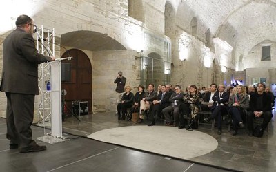 Una conferència de l'historiador Pep Tort ha centrat l'acte d'aquest vespre a la Seu Vella.