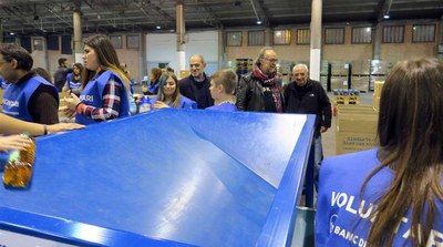 El tinent d'alcalde Rodamilans ha estat acompanyat pel president del Banc dels Aliments i el director de la Fira de Lleida.