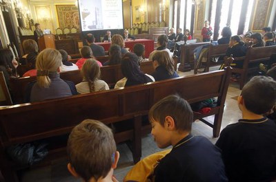 Durant la seva intervenció, el paer en cap ha posat de relleu que “treballem perquè els nostres nens i nenes aprenguin els valors de la sostenibilita….