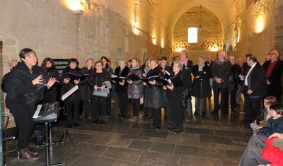 La coral de Cappont ha interpretat unes nadales durant l'acte.
