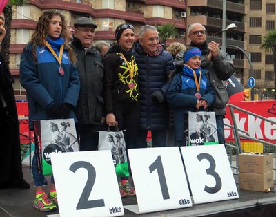 Podi femení de la prova de 3,7 km..