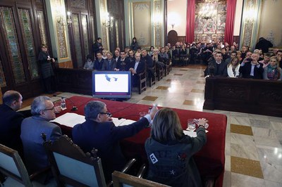 El Saló de Sessions s'ha omplert en la presentació de la Fira de l’Oli de Qualitat Verge Extra i les Garrigues (els dies 20, 21 i 22 de gener).