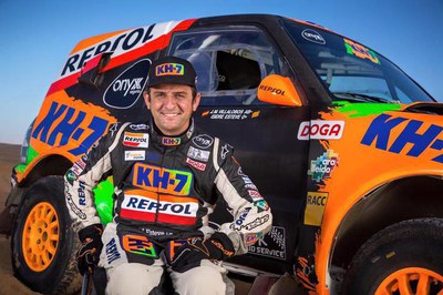 El pilot d'Oliana abans d'iniciar la seva participació al Dakar 2017.