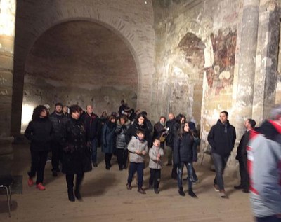 Una quarantena de persones han visitat les estances del castell medieval.