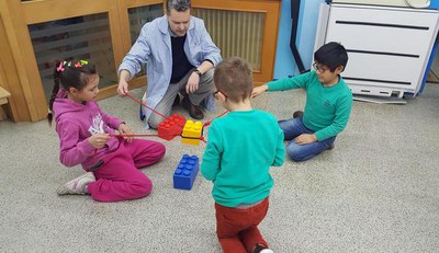 El taller cooperatiu realitzat aquest dimecres amb l’alumnat de l’escola Camps Elisis.