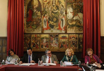 L'alcalde de Lleida, À.Ros, ha presidit aquest dijous la Junta Local de Seguretat a la Paeria.