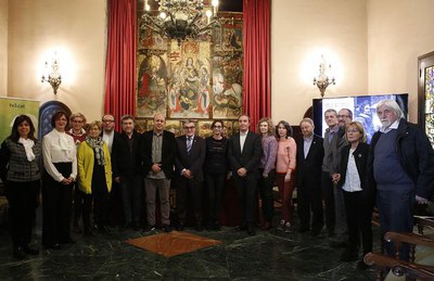 La roda de premsa per presentar el nou projecte "Vida Privada" s'ha fet al Saló del Retaule de la Paeria.