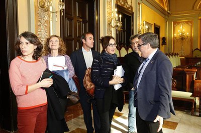 Presentació aquest migdia a l'Ajuntament de Lleida de la minisèrie televisiva "Vida Privada".