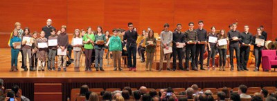 Tots els premiats en el 18è Concurs d'Interpretació Musical en les diverses categories.