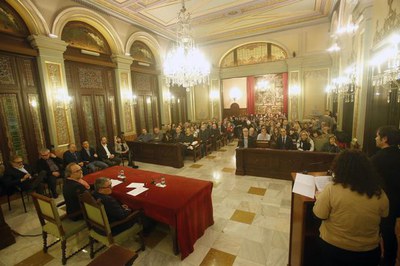 L'alcalde Ros ha presidit l'acte de reconeixement a les Empreses Solidàries 2017 que s'ha fet al Saló de Sessions de la Paeria.
