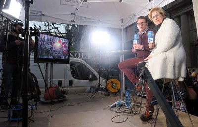 TV Lleida ha retransmès la Rua des de la rambla Ferran.