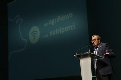 L'alcalde, Àngel Ros, ha donat la benvinguda als participants en els congressos Porciforum i Nutriforum..