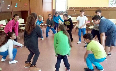Activitat de coordinació del projecte Pentagram@ que desenvolupa l'Escola Magraners de Lleida.