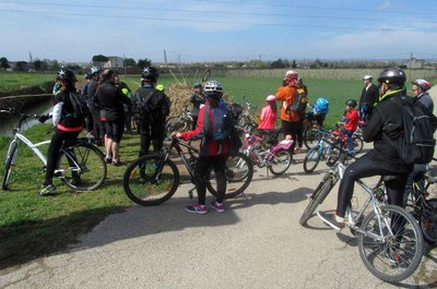 El recorregut s'ha fet per indrets de l'horta amb camps en plana floració.