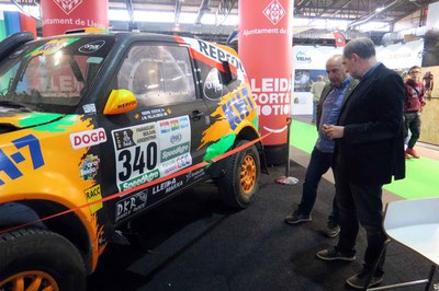 El tinent d'alcalde Peris i el director de Fira de Lleida, Oriol Oró, en el moment de fer balanç dels salons.