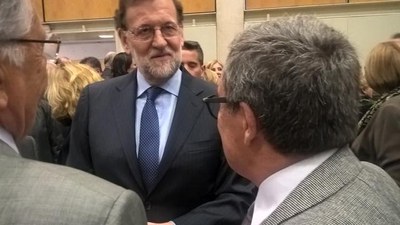 El paer en cap ha parlat amb el president Rajoy en el marc de les jornades sobre infraestructures celebrades a BCN..