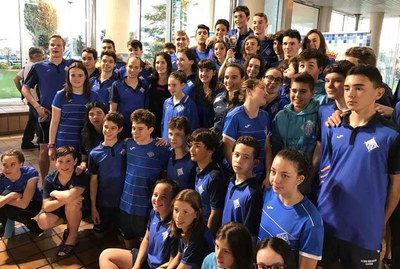 Foto de família del combinat del CN Lleida.