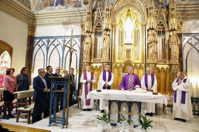 Eucaristia a l'Acadèmia Mariana amb motiu de la inauguració de la nova llar-residència de salut mental.