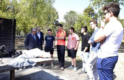 La zona de les barbacoes, un altre punt d'actuació del pla de millores imminents.